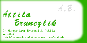 attila brunczlik business card